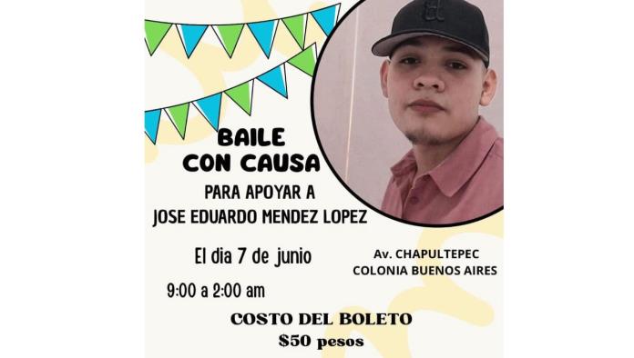 Organizan baile con causa para apoyar a José Eduardo Méndez López