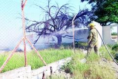 ´Fuego´ en gasera moviliza a Bomberos