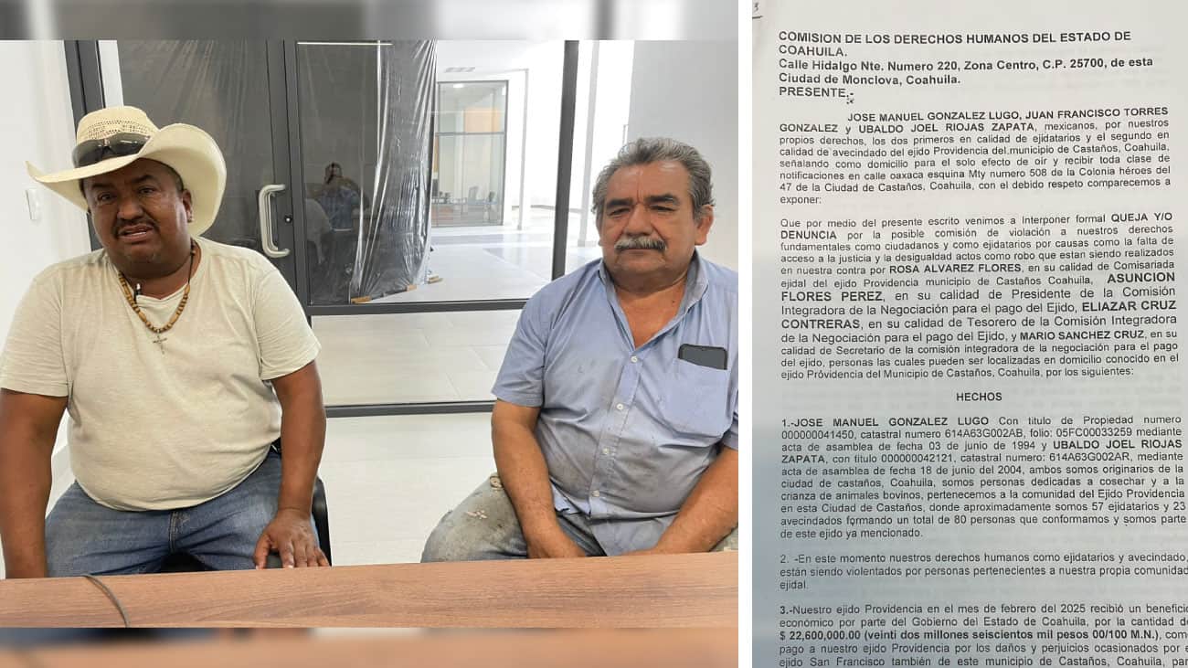 Ejidatarios de Castaños acusan desvío de 22mdp en Providencia