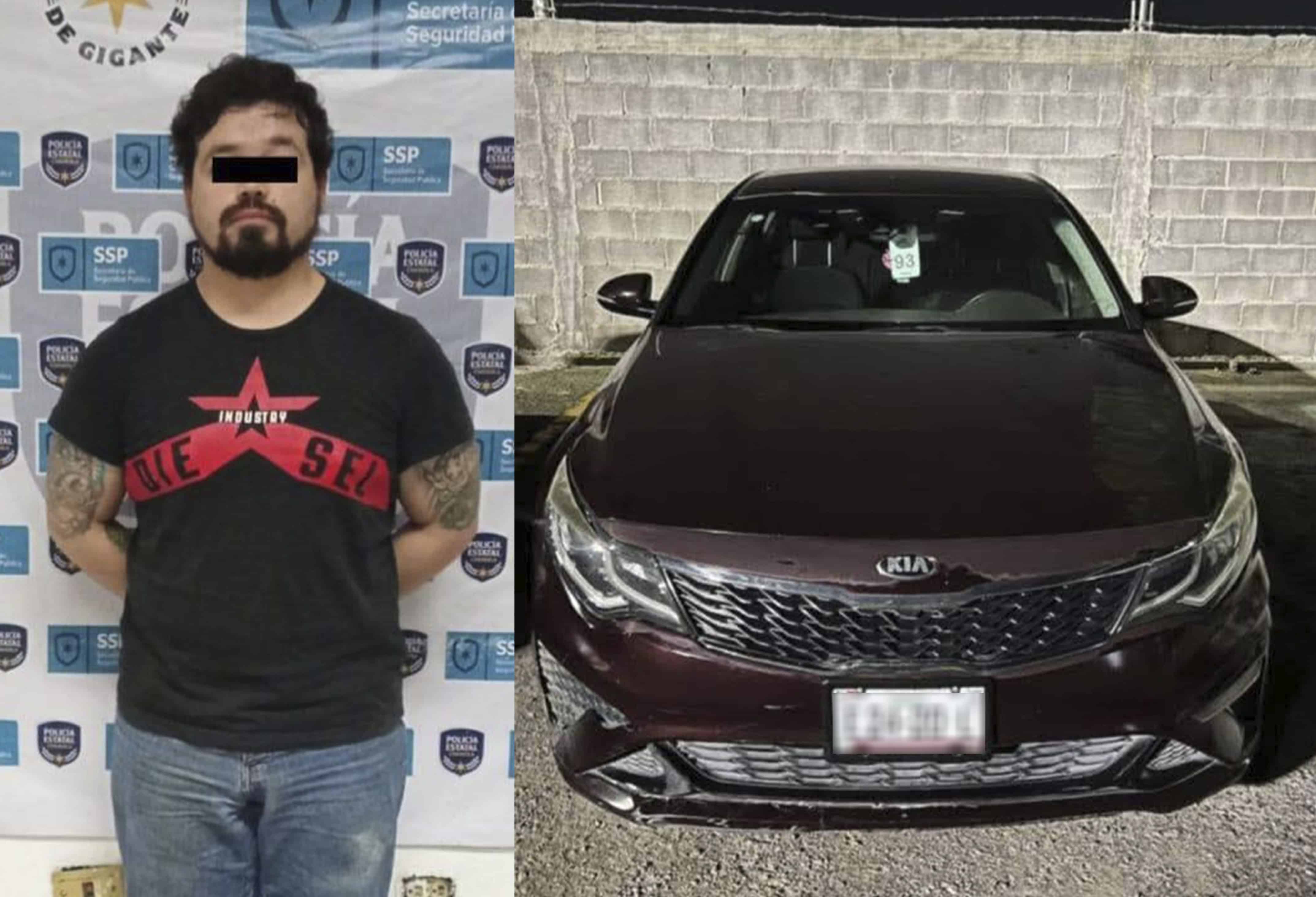 Detienen a hombre por conducir vehículo robado en la colonia Loma Verde