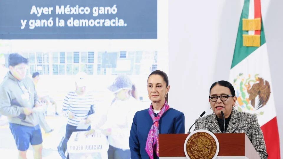 Segob califica como ejemplar la elección judicial pese a baja participación del 13%