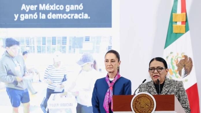 Segob califica como ejemplar la elección judicial pese a baja participación del 13%