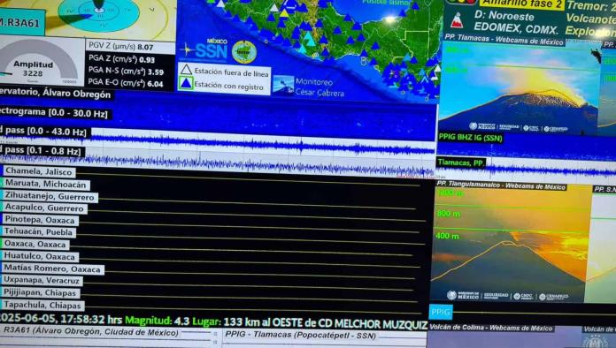 SMN confirma segundo sismo de magnitud 4.3 a 133 km de Melchor Múzquiz