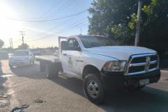 Imprudencia vial provoca choque en el Fraccionamiento Amistad