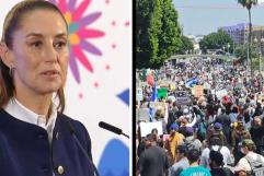 Sheinbaum pide manifestaciones pacíficas en Los Angeles