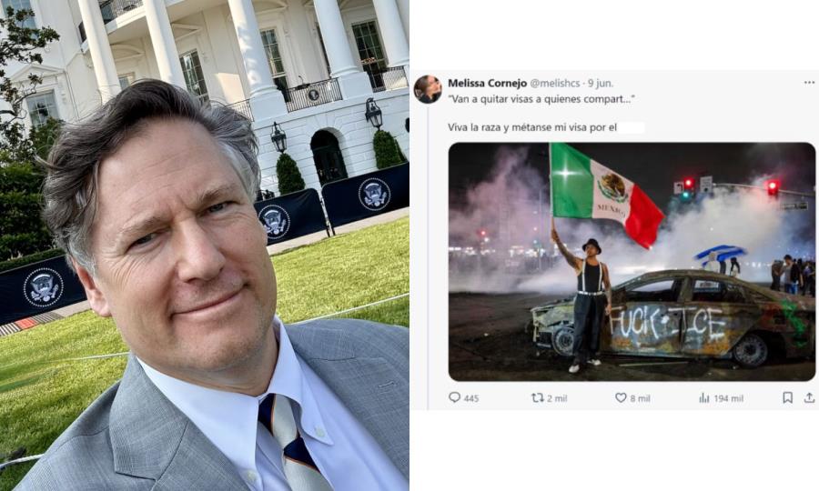 Ni visa tienes: Landau expone a mujer que apoyaba las protestas en redes