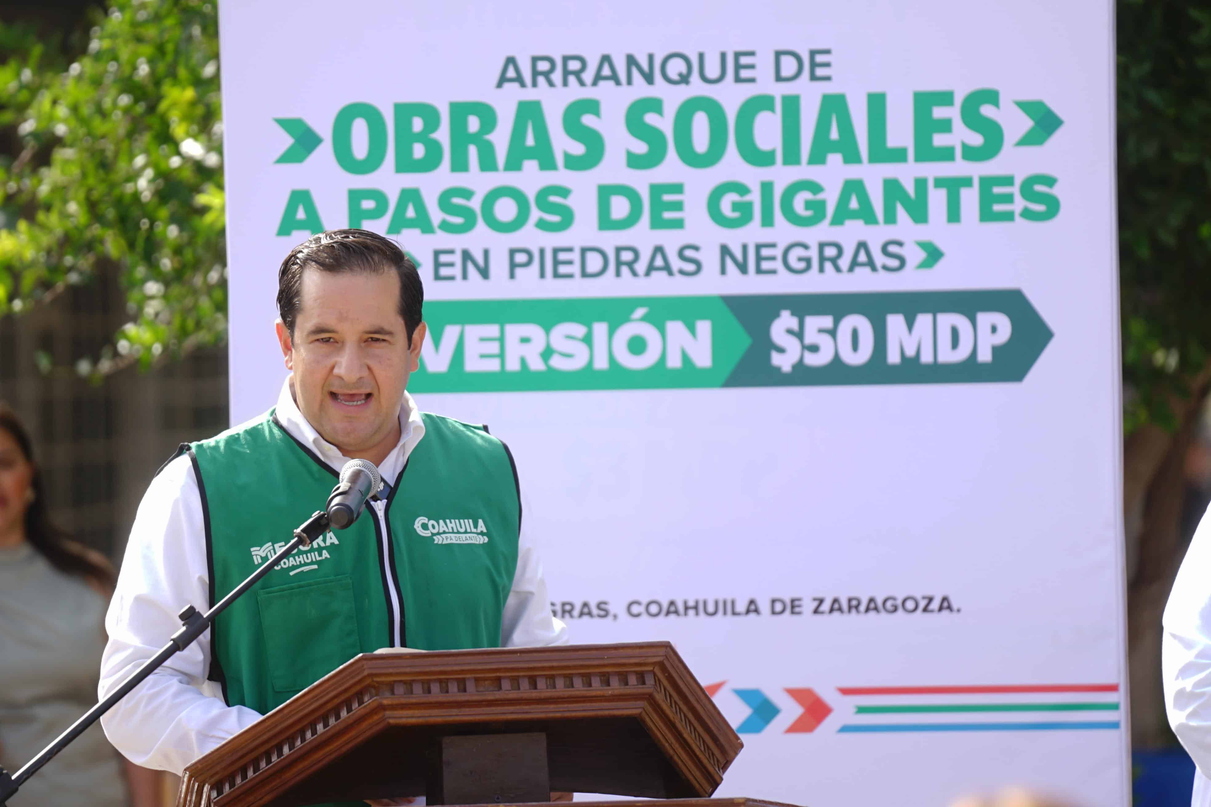 Sonia y Memo gestionan 50 MDP estatales para Piedras Negras