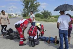Motociclista de 15 años resulta herido tras choque en colonia Los Montes