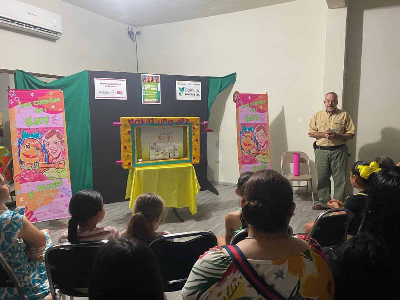 Magia y lectura llenan la Casa de la Cultura de Allende con "Los cuentos de Kary y Yoyis