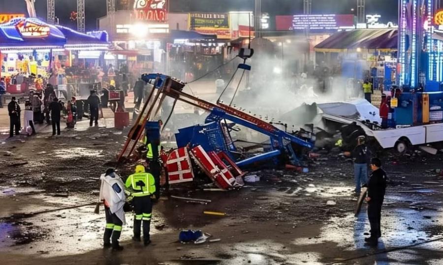 Falla en juego mecánico causa fuerte caída en Expo Feria El Carmen