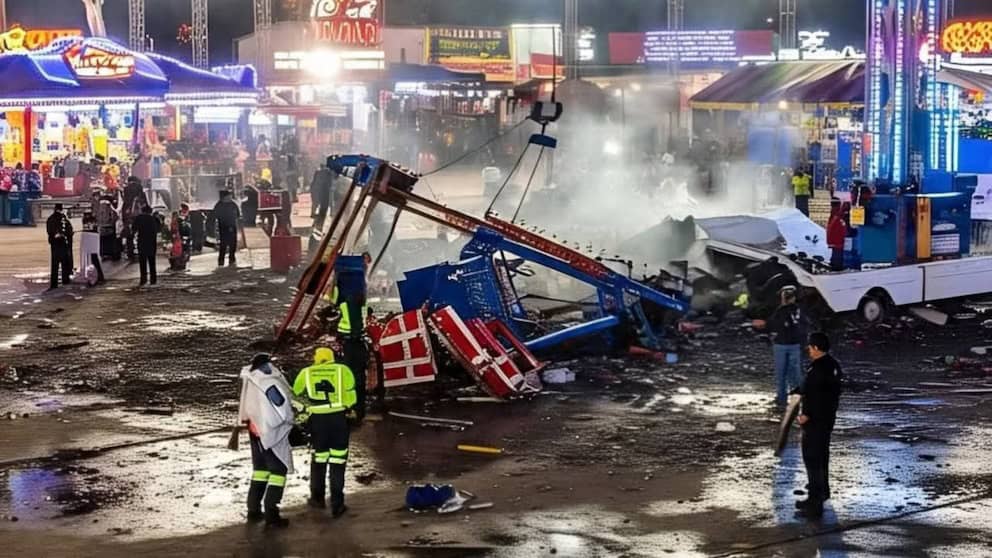 Falla en juego mecánico causa fuerte caída en Expo Feria El Carmen