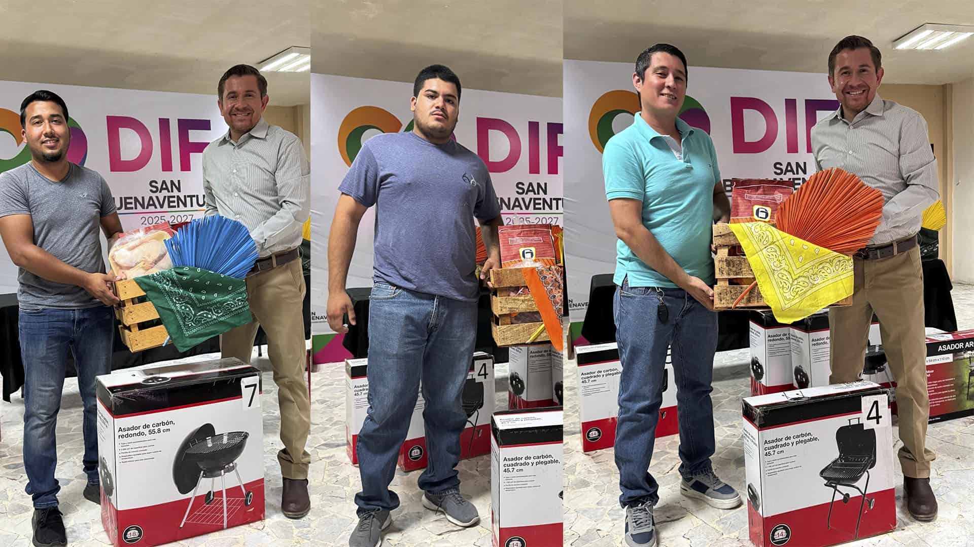 Hugo Lozano premia a papás sambonenses con asadores y parrilladas por Día del Padre