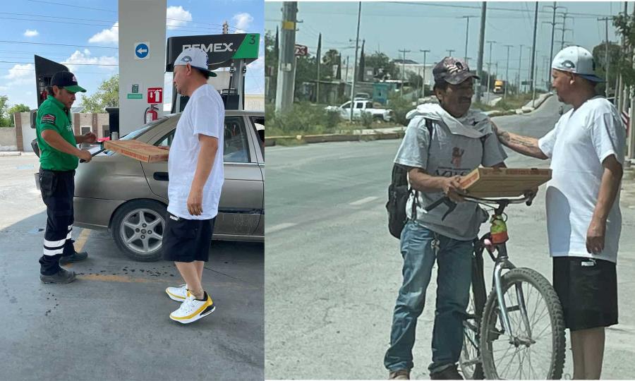 Iglesia del Pueblo entrega pizzas a papás trabajadores en Día del Padre