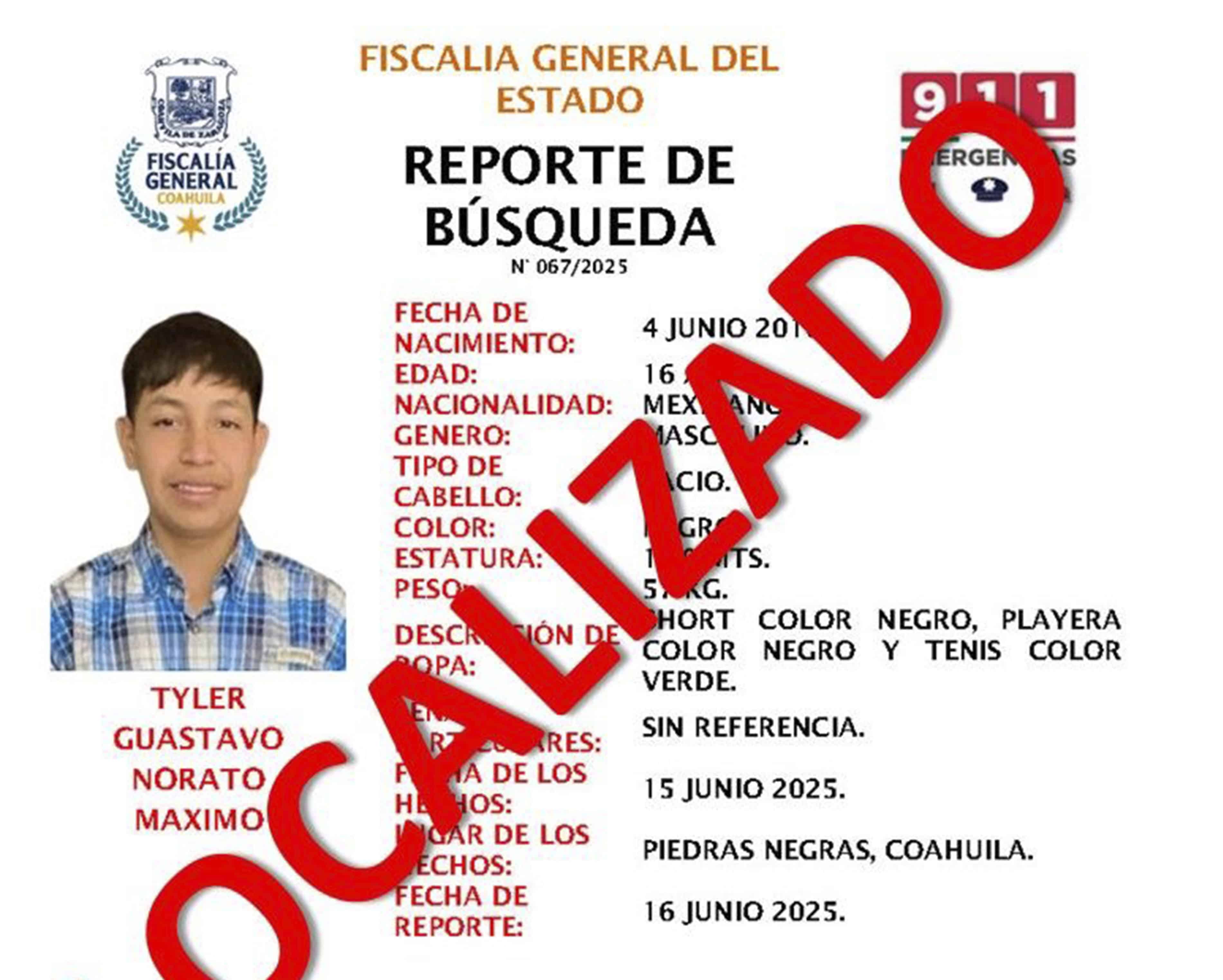 Localizan a adolescente reportado como desaparecido; intentó cruzar a EE. UU.