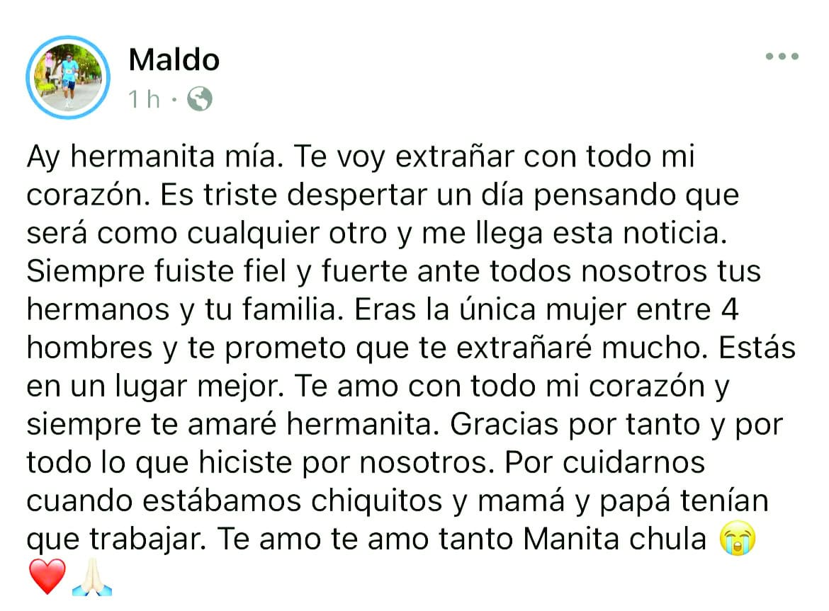 fallecimiento de Daniela Maldonado deja profundo dolor en su familia y redes sociales