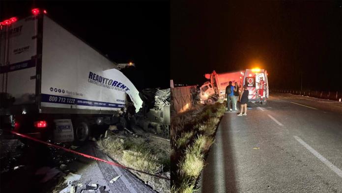 Tragedia en carretera Cuatro Ciénegas - San Pedro: choque entre camiones deja dos muertos