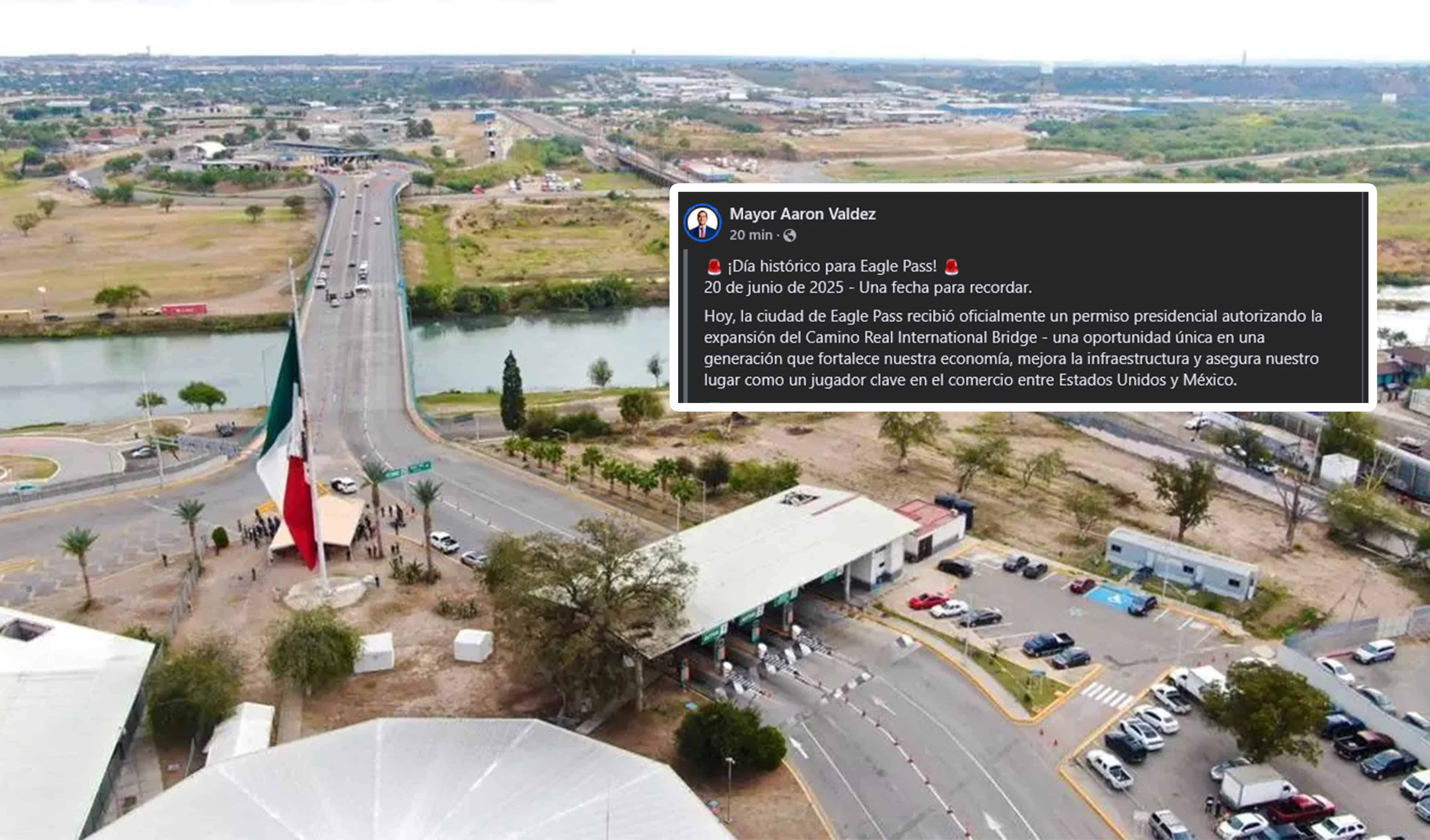 Autoriza Trump Ampliación del puente II de Eagle Pass 