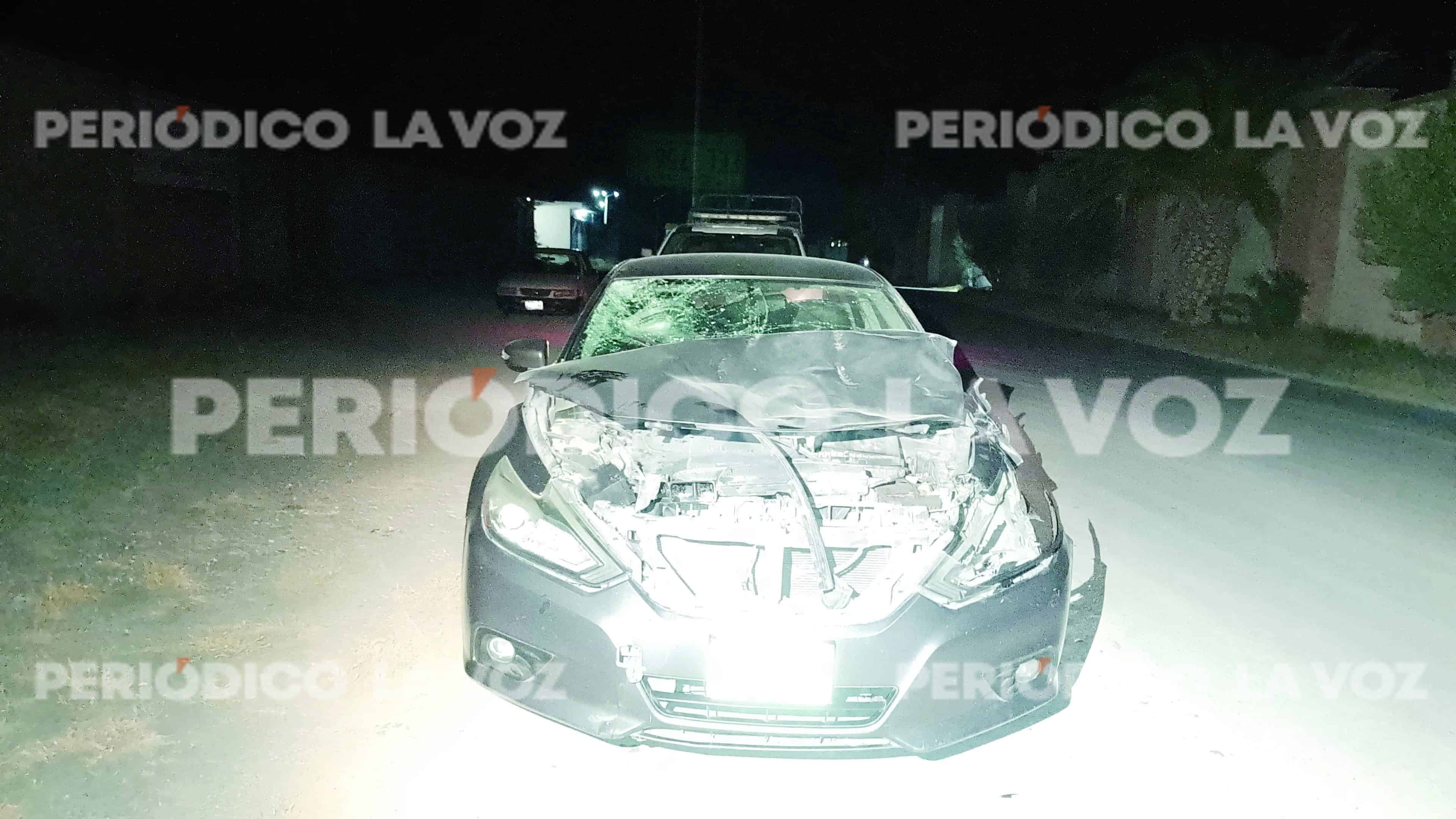 Conductor herido tras colisión con caballo en Frontera