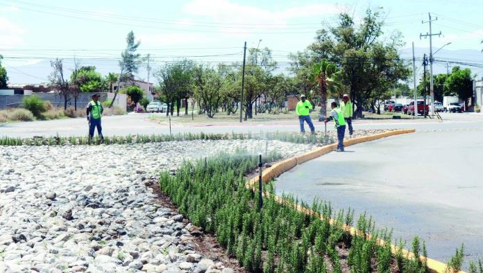 Rehabilitan entrada poniente de Saltillo