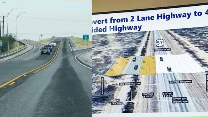 Avanza proyecto para ampliar la carretera 57 en Eagle Pass; será de cuatro carriles