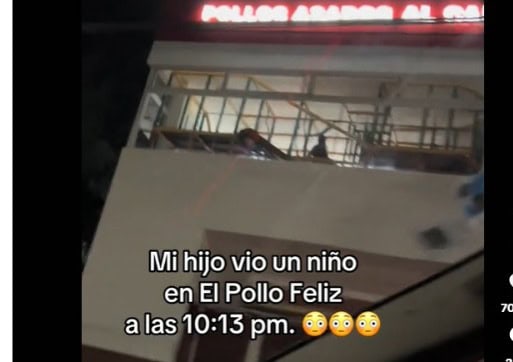 ¿Niño fantasma en El Pollo Feliz? video capta figura