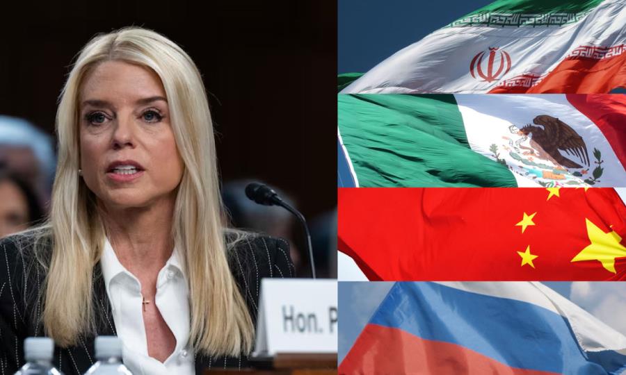 Pamela Bondi acusa a Irán, Rusia, China y México de ser adversarios de Estados Unidos