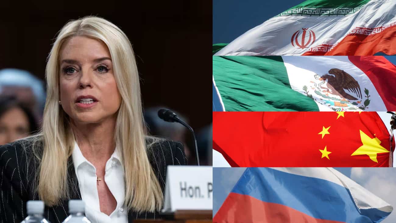 Pamela Bondi acusa a Irán, Rusia, China y México de ser adversarios de Estados Unidos