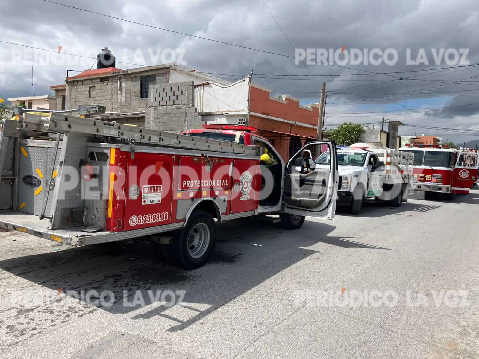 Intensa movilización por reporte de incendio en Monclova