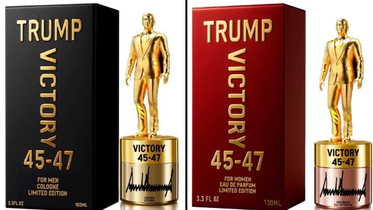 Donald Trump lanza la fragancia Victory 45-47 como parte de su línea de productos