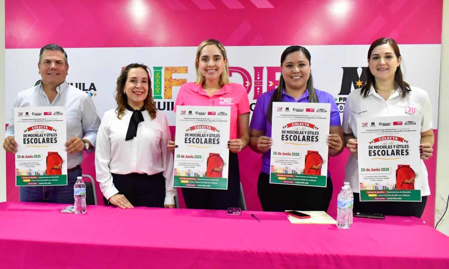 DIF Monclova promueve campaña de colecta de mochilas y útiles escolares