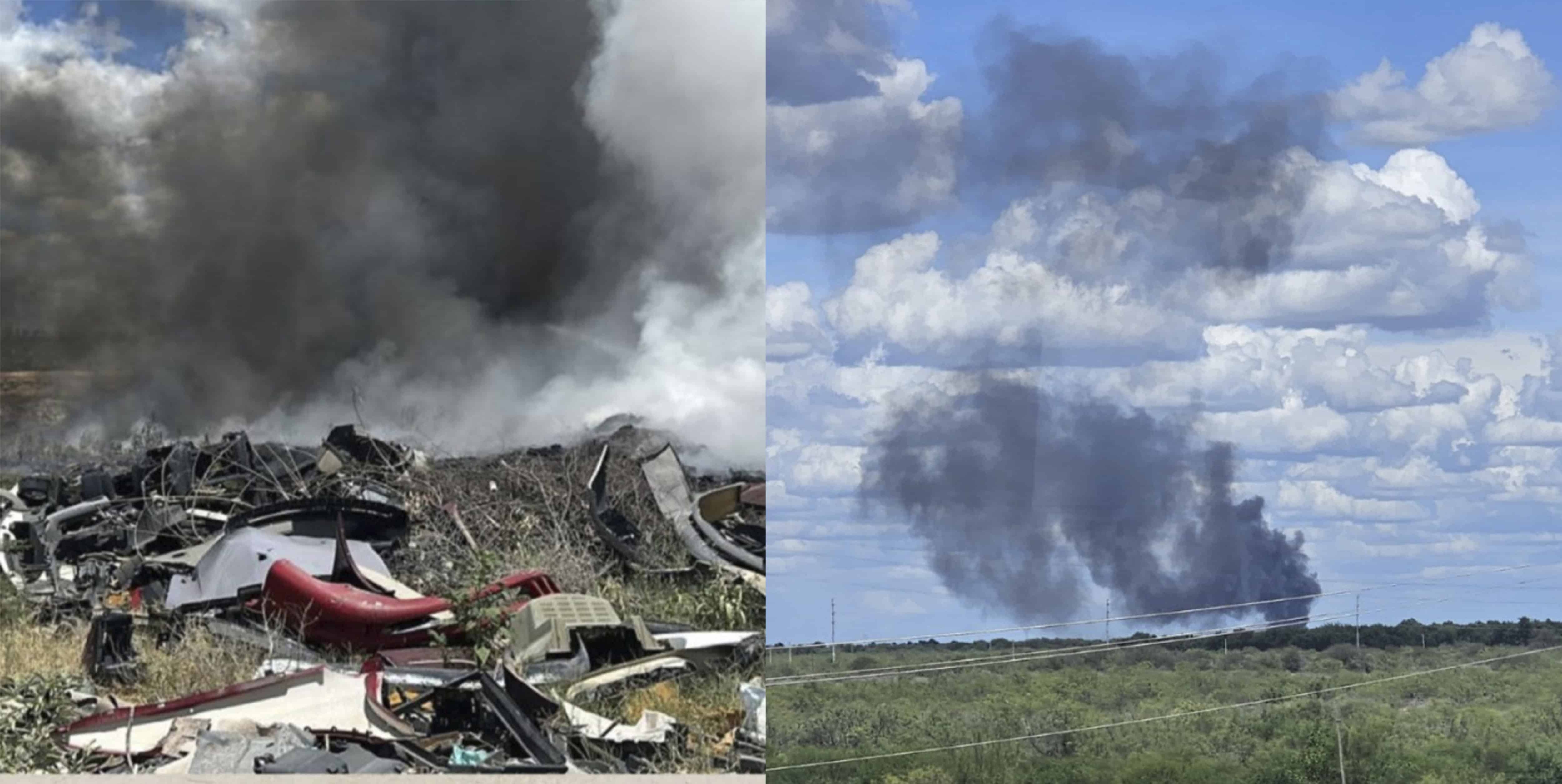 Incendio en basurero clandestino alarma a los vecinos de Villa Unión