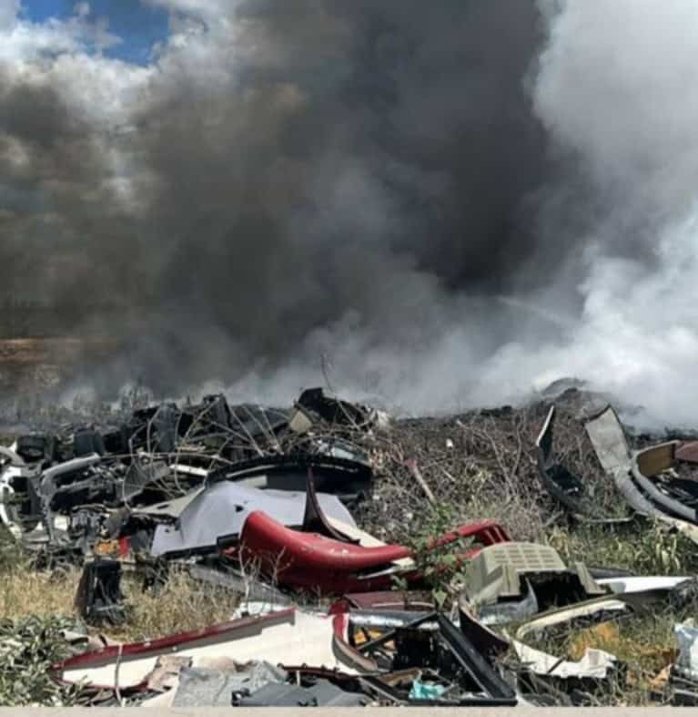 Incendio en basurero clandestino alarma a los vecinos de Villa Unión