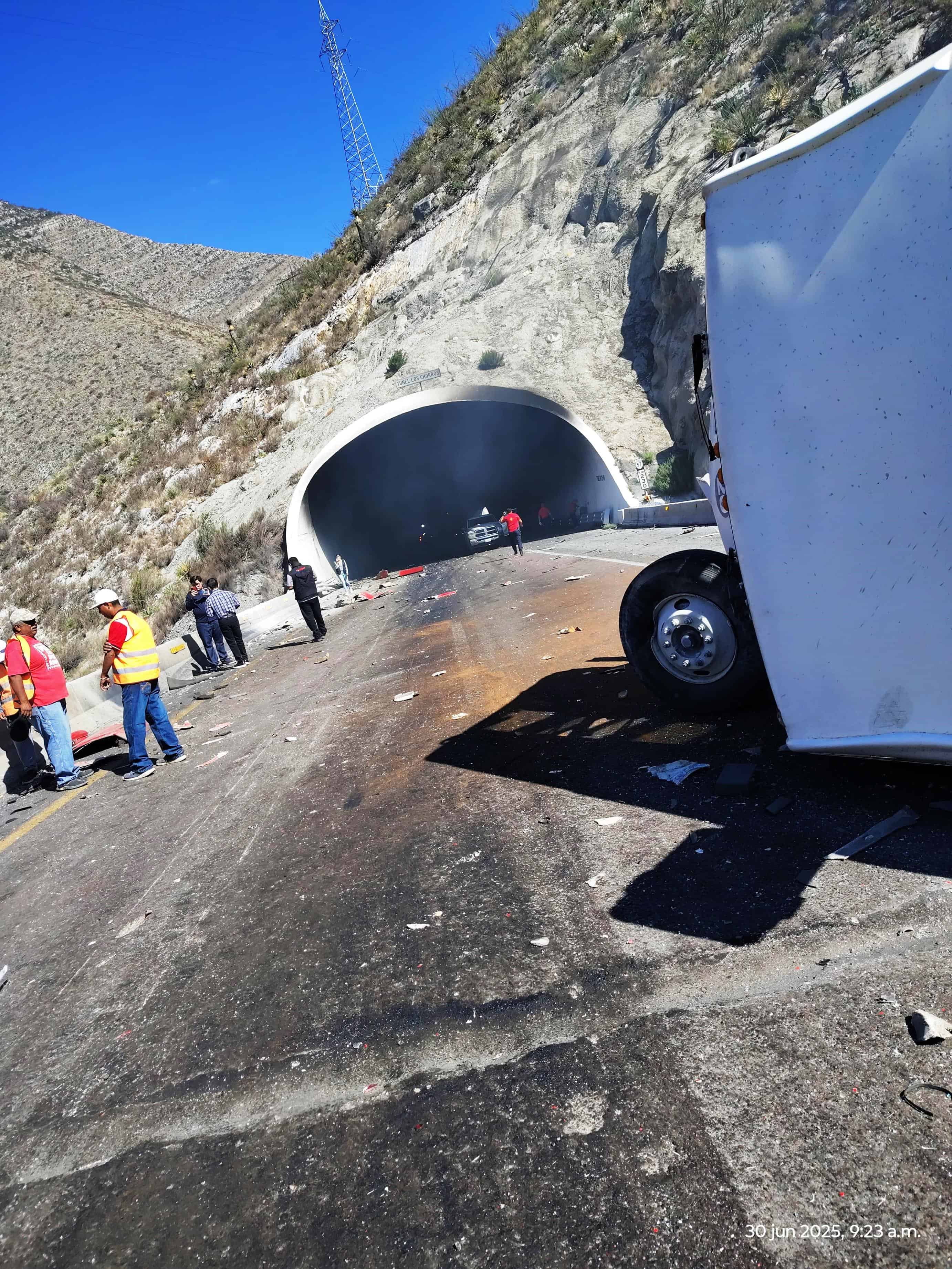 Evalúan daños en el túnel de Los Chorros