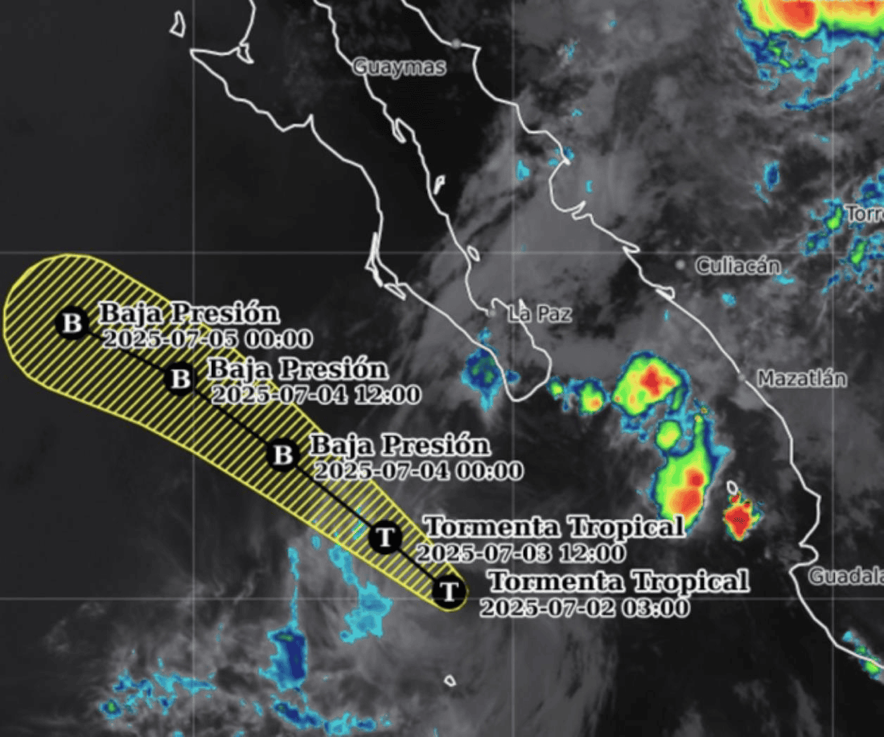 Huracán Flossie se debilita a tormenta tropical