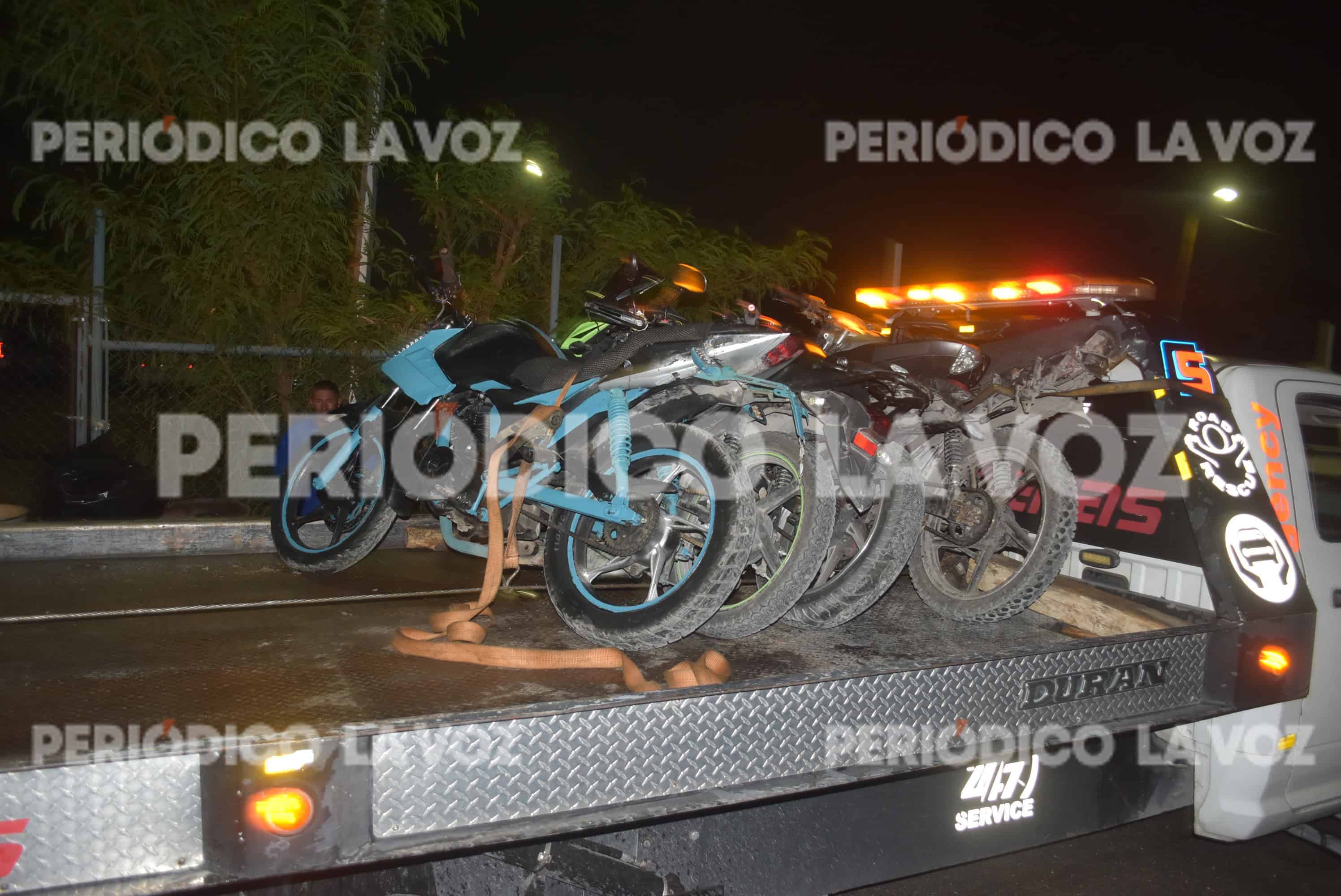Operativo de Tránsito decomisa motocicletas en la colonia San Miguel