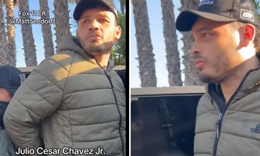 Revelan primeras imágenes del arresto de Julio Cesar Chávez Jr.