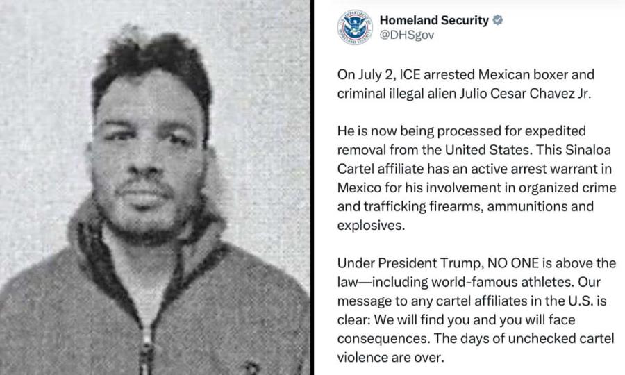 ICE arresta a Julio César Chávez Jr.
