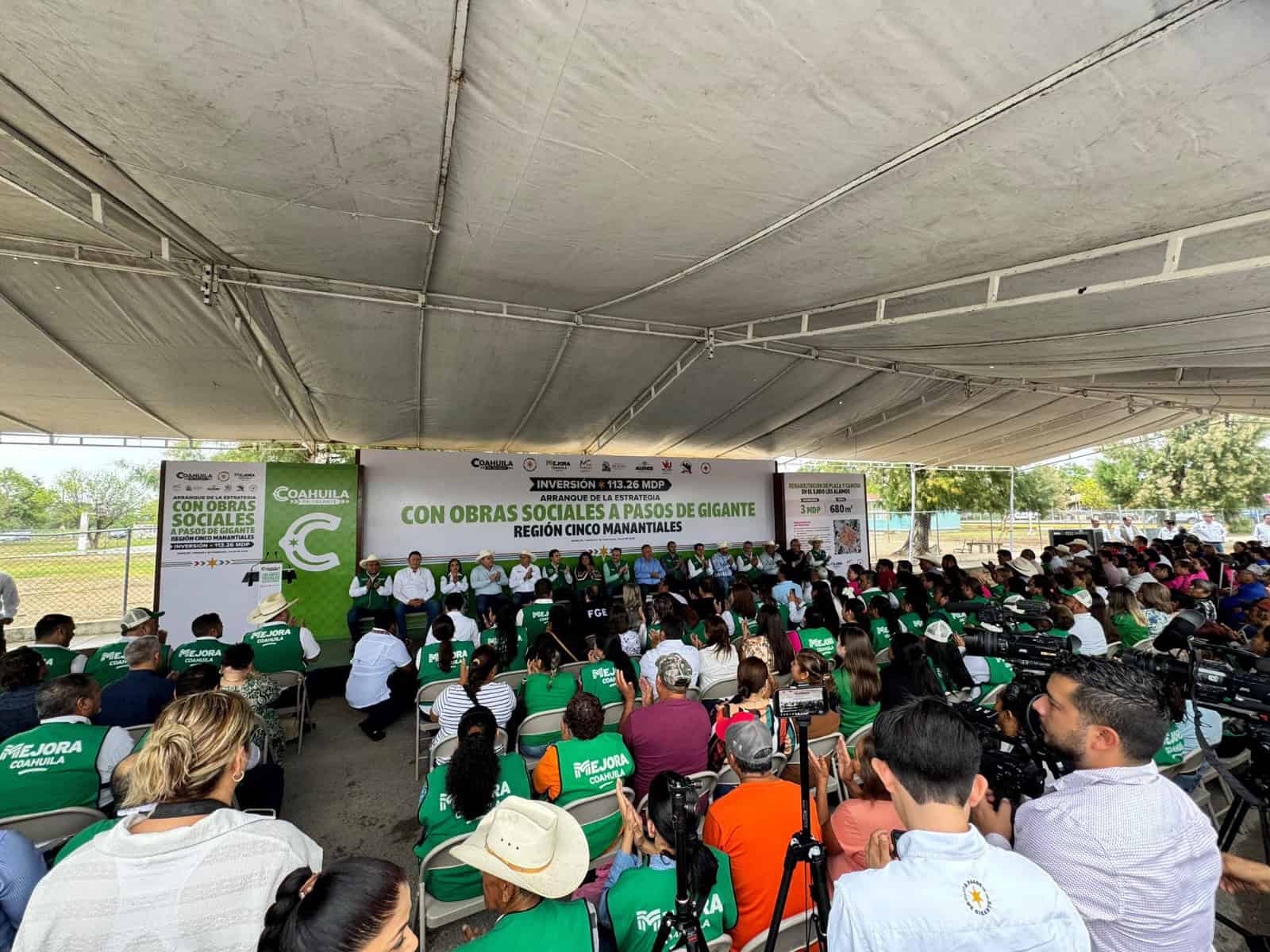 Manolo Jiménez anuncian millonaria inversión para infraestructura en Cinco Manantiales