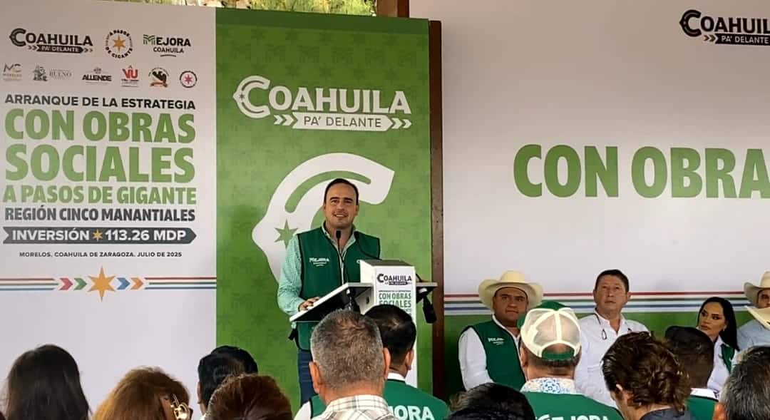 Manolo Jiménez anuncian millonaria inversión para infraestructura en Cinco Manantiales