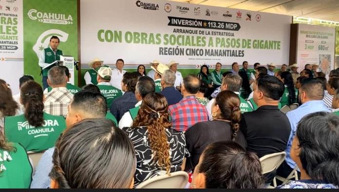 Manolo Jiménez anuncian millonaria inversión para infraestructura en Cinco Manantiales