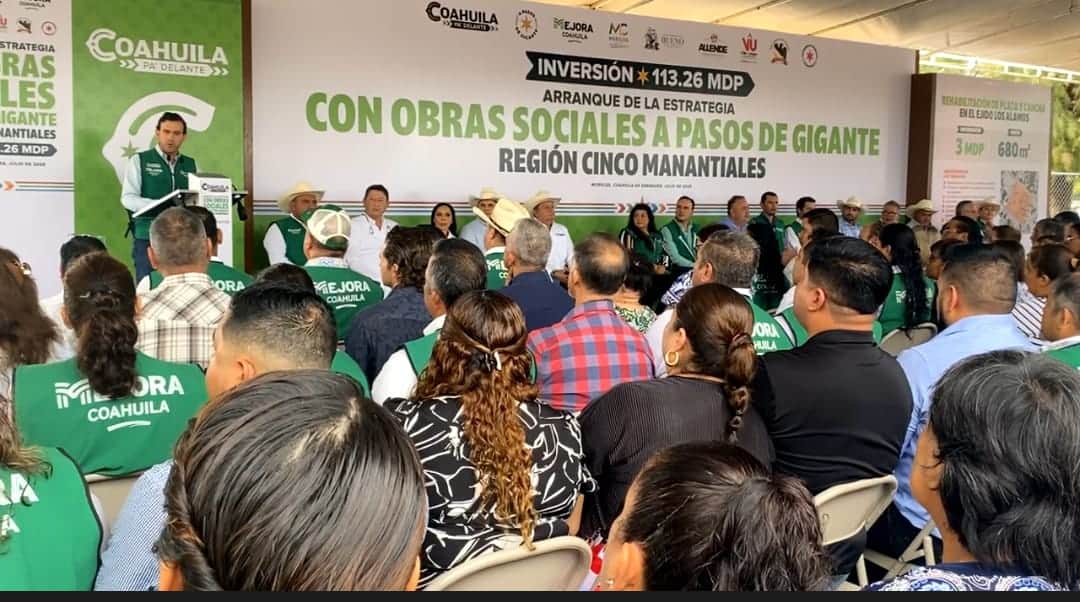 Manolo Jiménez anuncian millonaria inversión para infraestructura en Cinco Manantiales