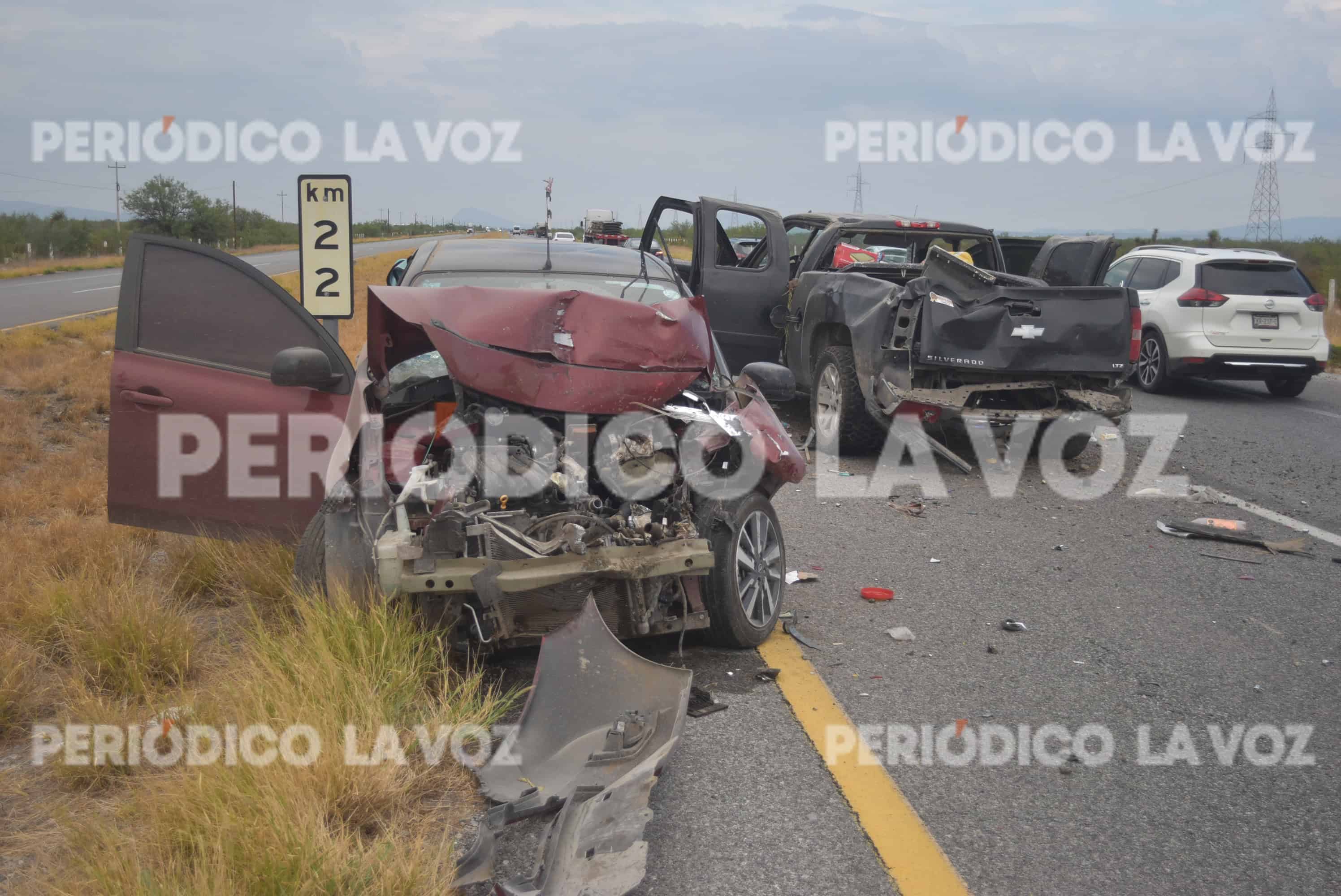 Colisión en Carretera 57 deja heridos en Monclova