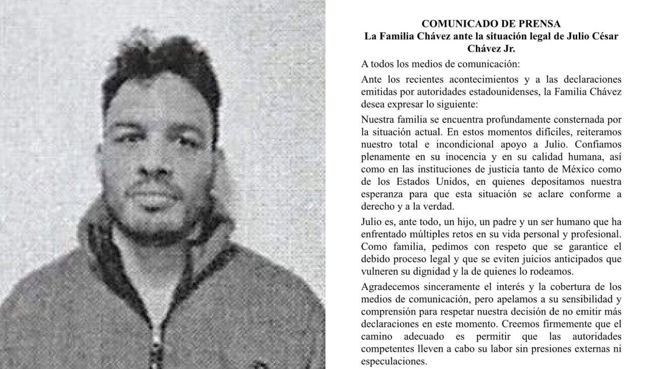 Familia de Julio César Chávez Jr defiende su inocencia tras arresto