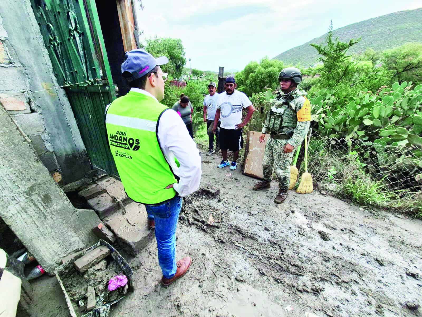 Reparación de vialidades dañadas por lluvias en Saltillo