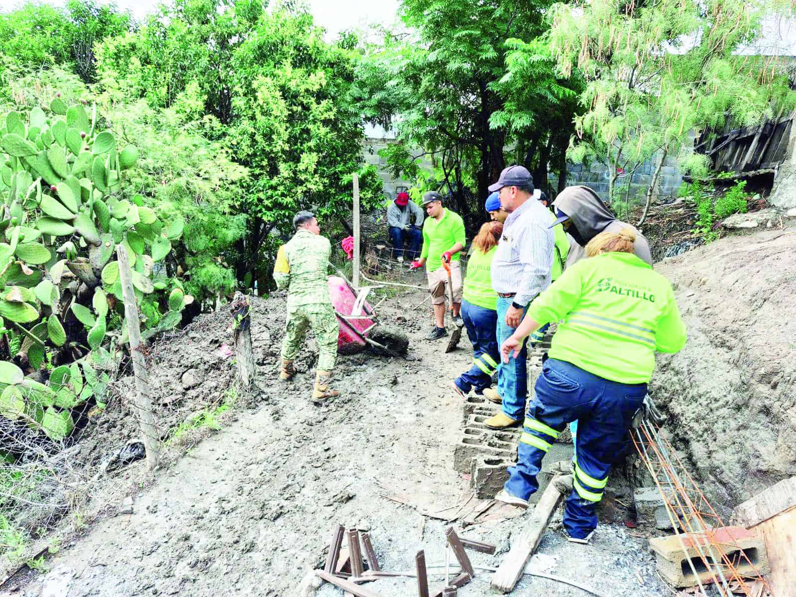 Reparación de vialidades dañadas por lluvias en Saltillo