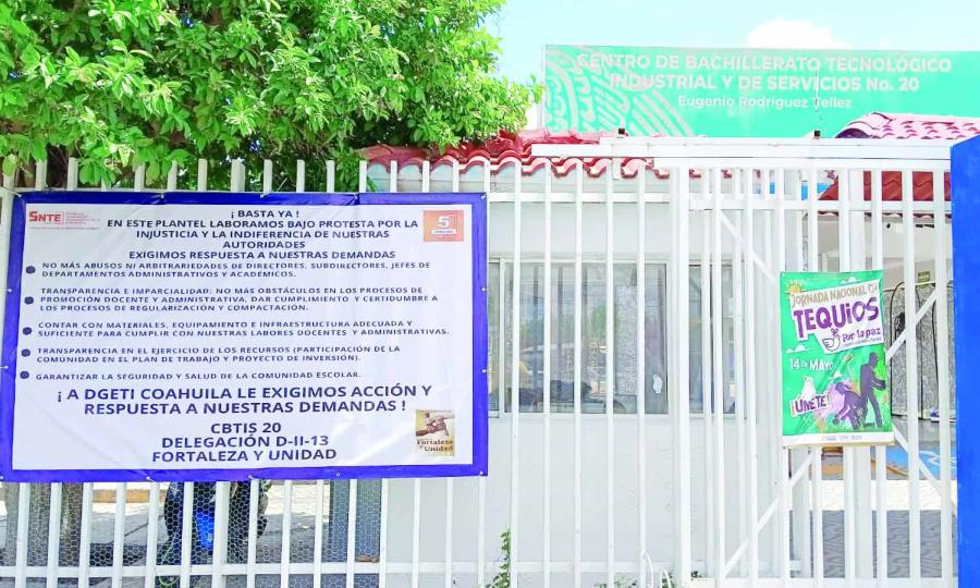 CBTIS 20: Personal docente exige transparencia y seguridad laboral