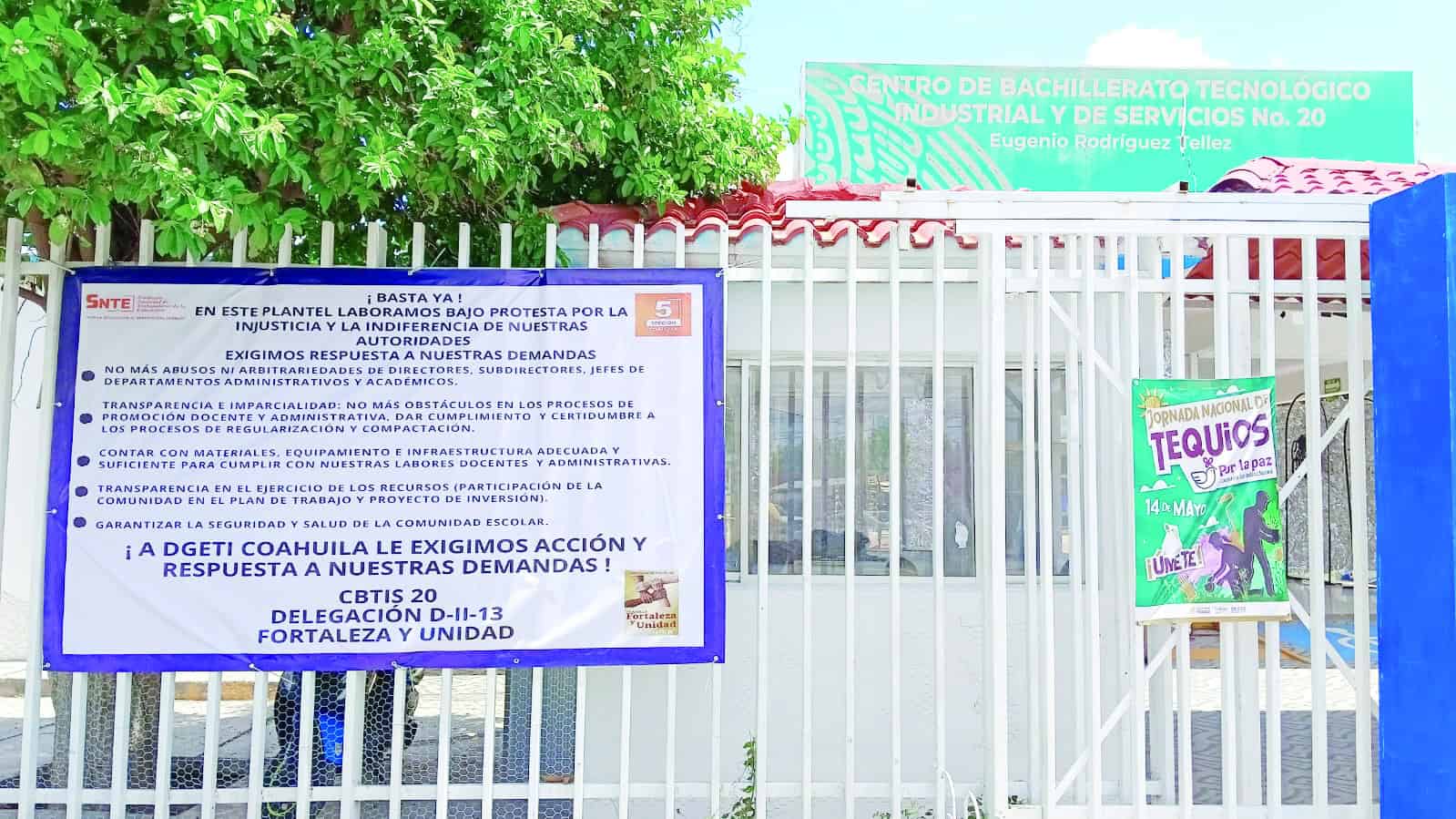 CBTIS 20: Personal docente exige transparencia y seguridad laboral