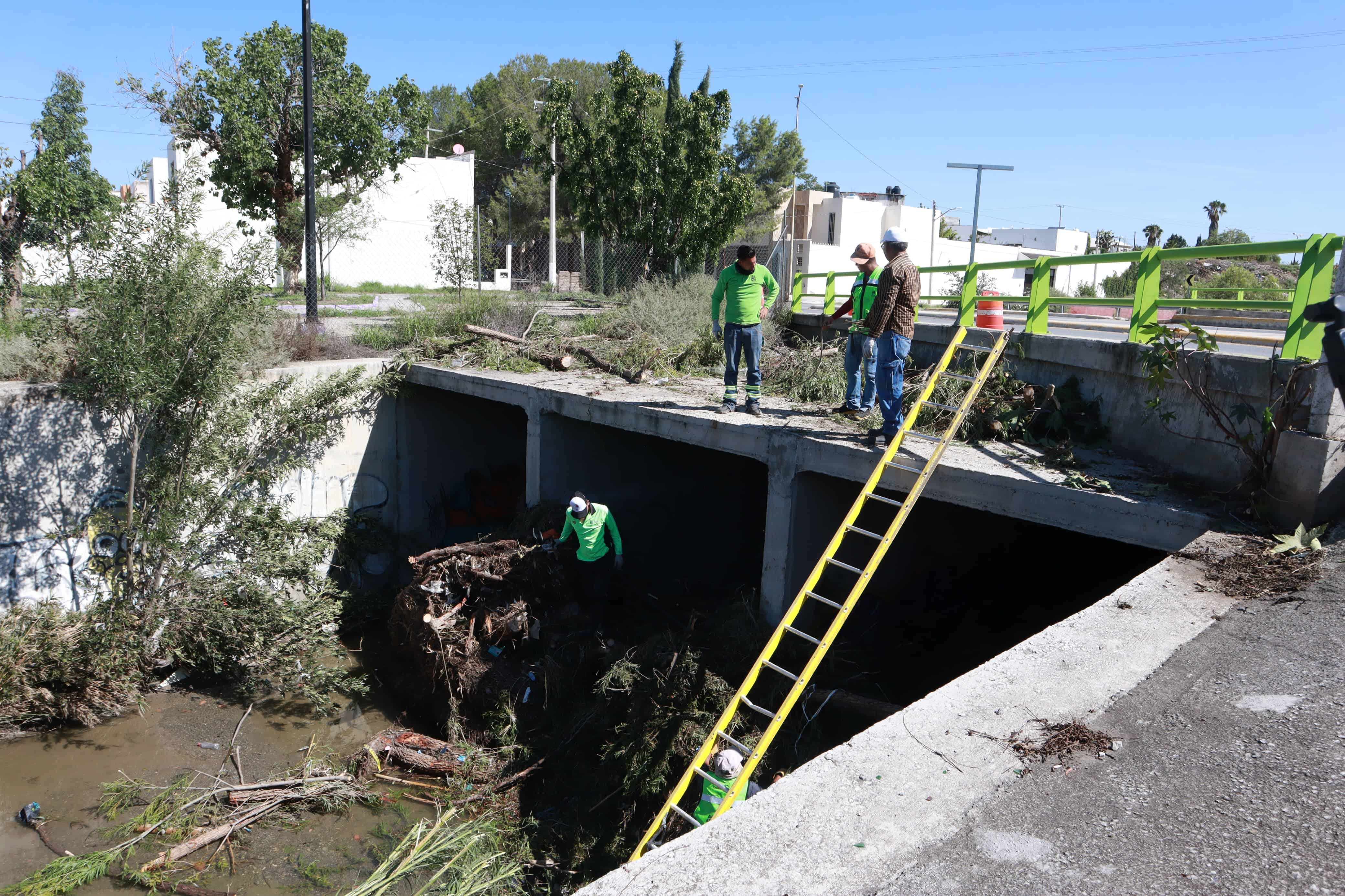 Trabajos de desazolve y mejoras en seguridad vial en Saltillo para garantizar un tránsito seguro