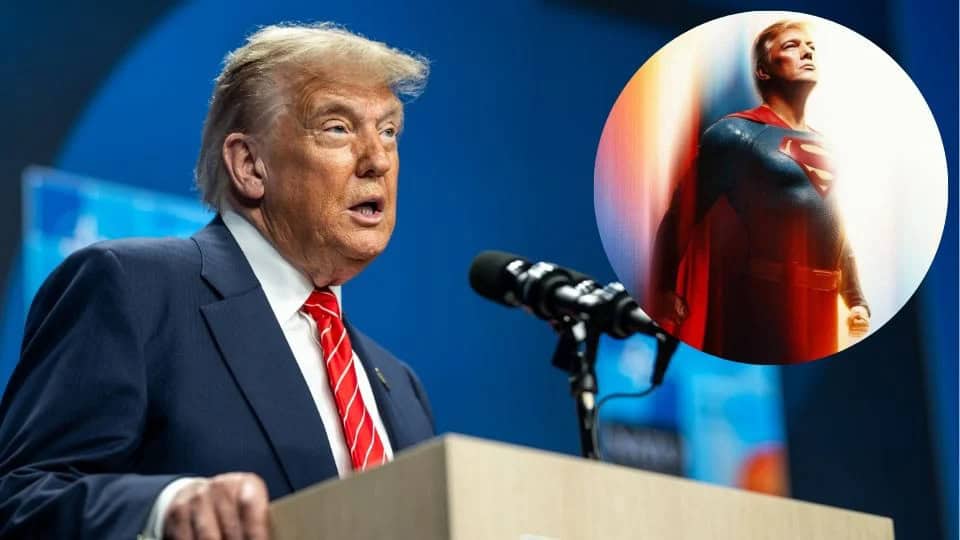 Polémica por imagen de Trump como Superman