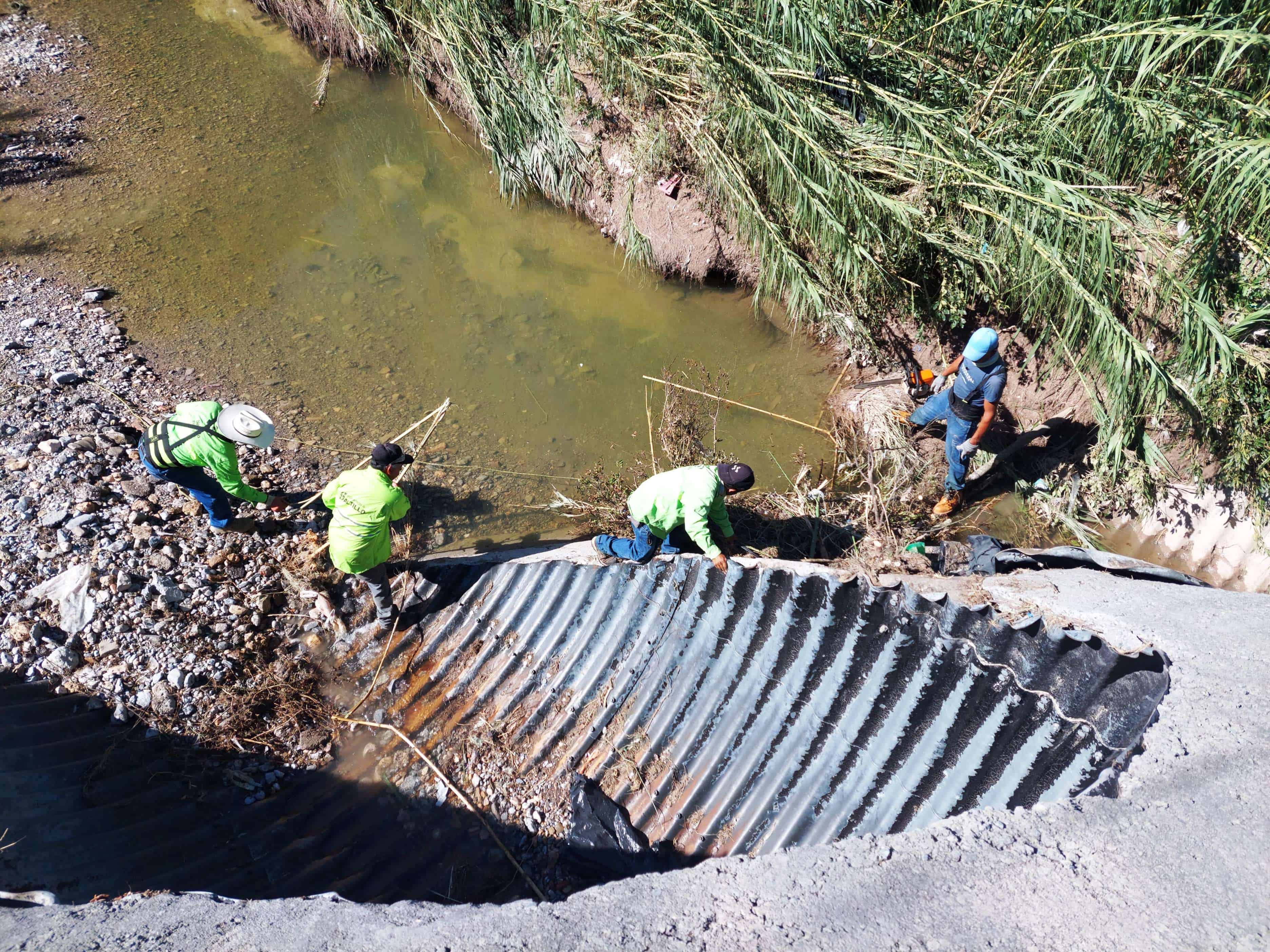 Refuerzo de limpieza en arroyos y vialidades de Saltillo